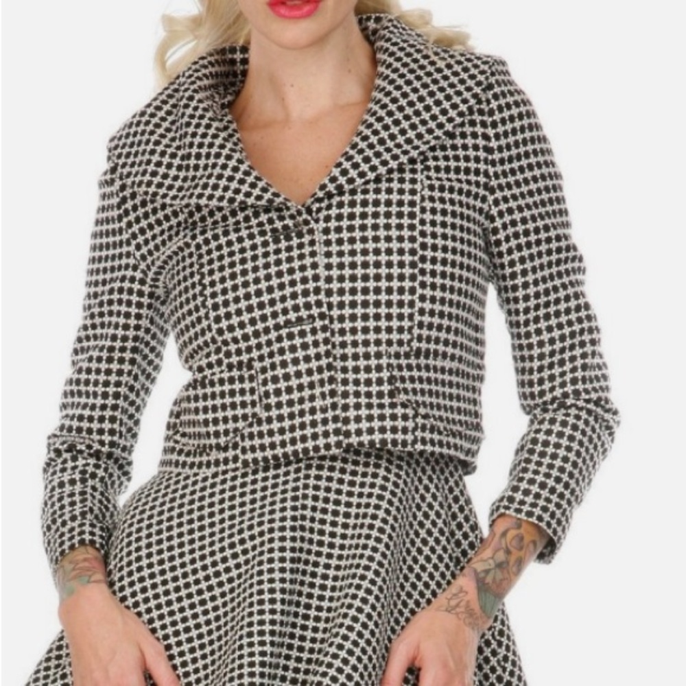 Voodoo vixen Bettie Blazer Black and White